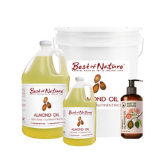 Best of Nature Sweet Almond Oil hair-care application for conditioning.