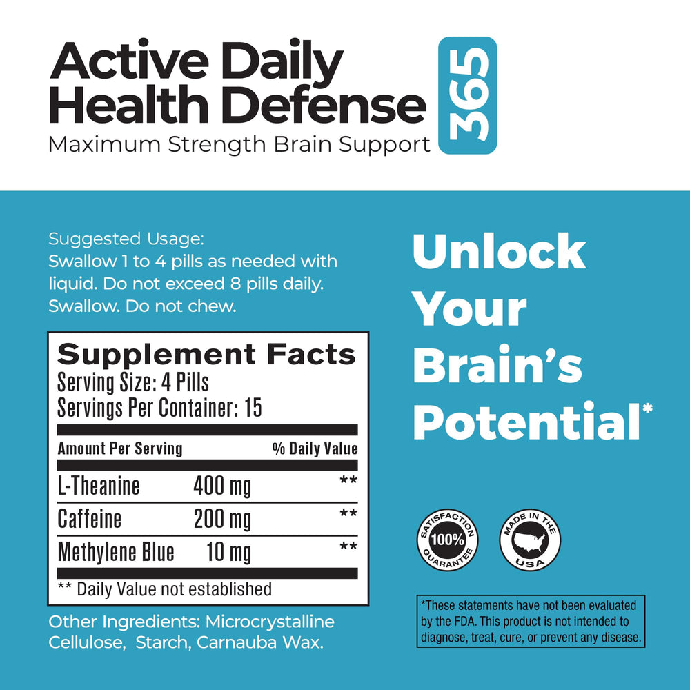 Best 365 Labs caffeine and L-theanine capsules designed for daytime focus.