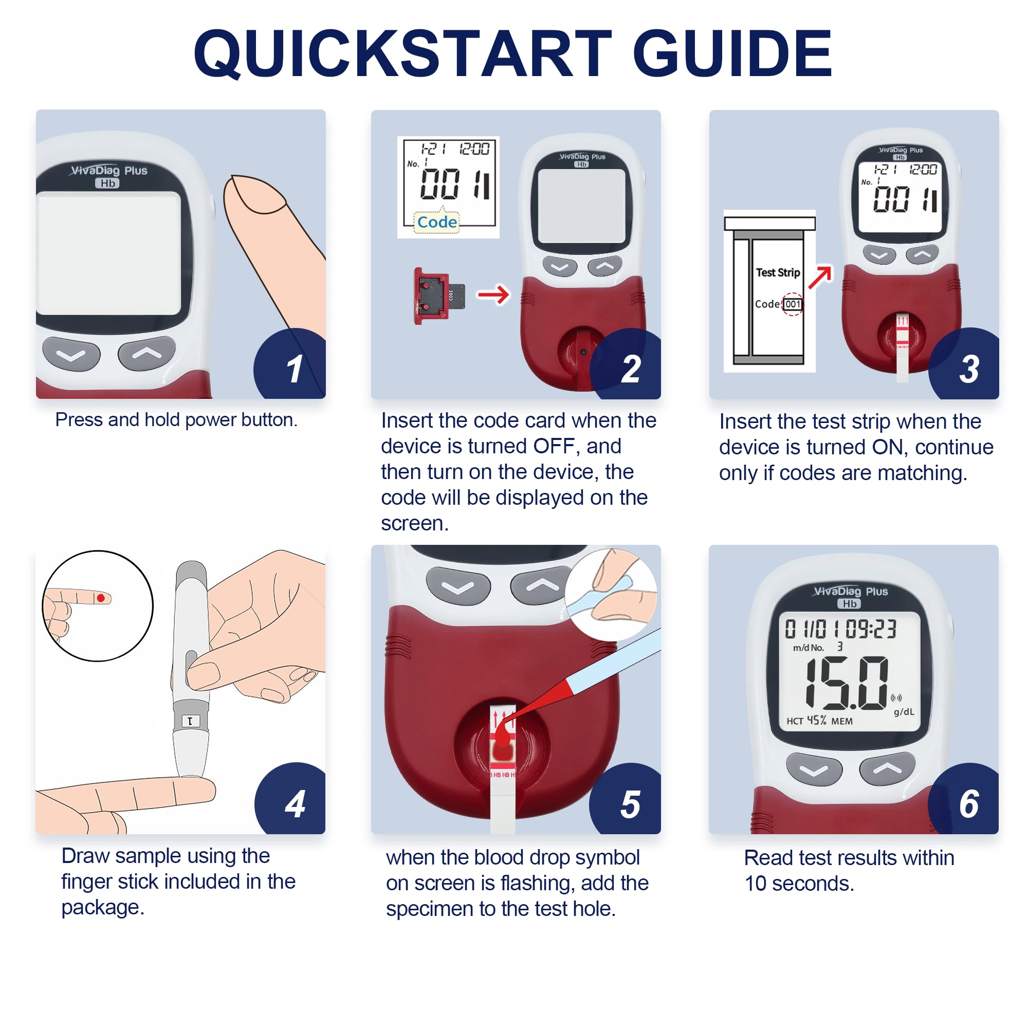 BESTAR LAB blood drop sample demonstrates small sample required.