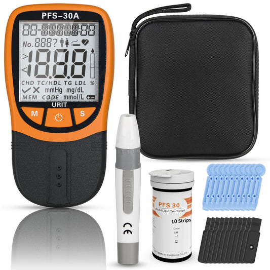 BESTAR LAB lipid test kit for home use, showing quick results from a single small sample.