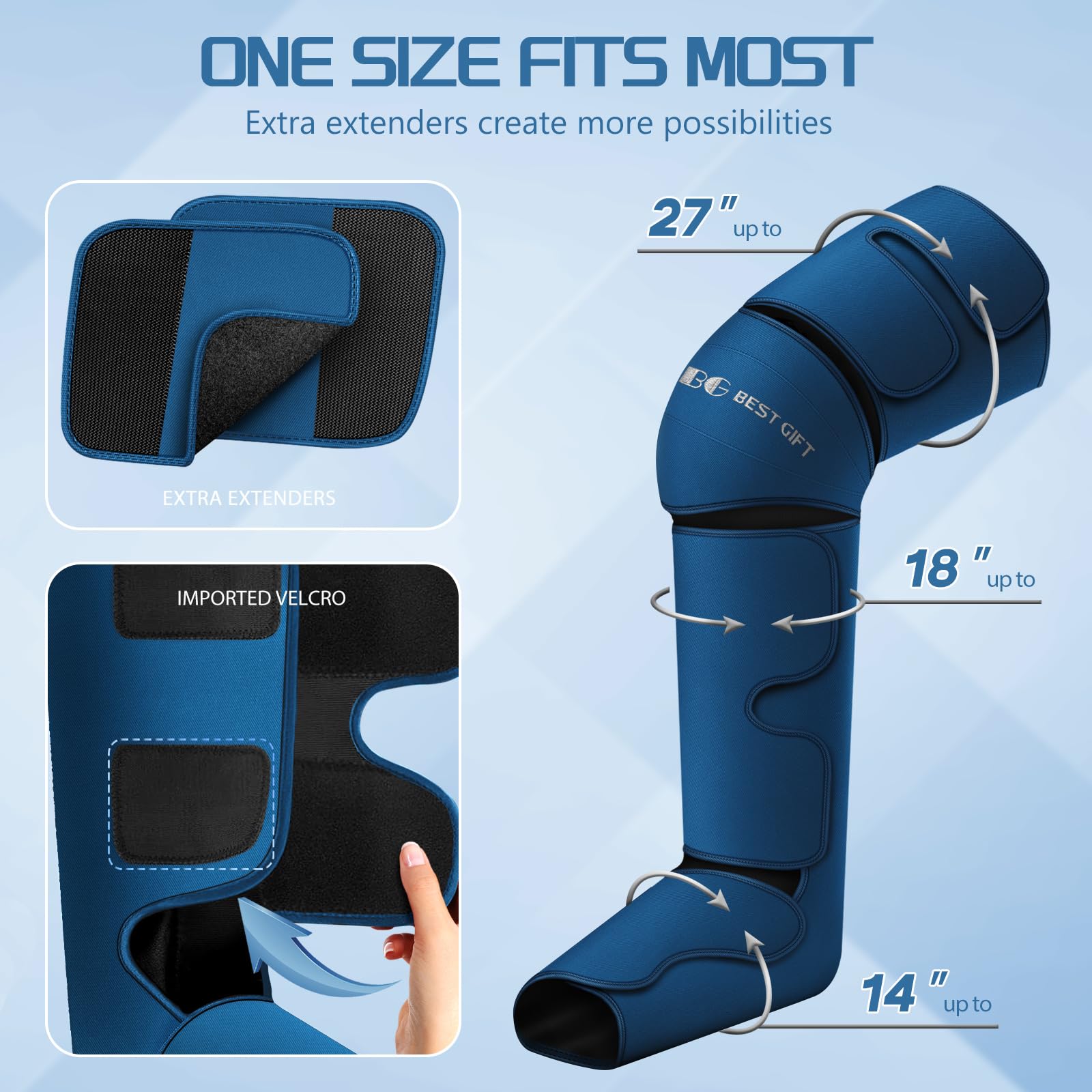 Bestgift advanced air bag technology delivers progressive pressure for a deeper massage.