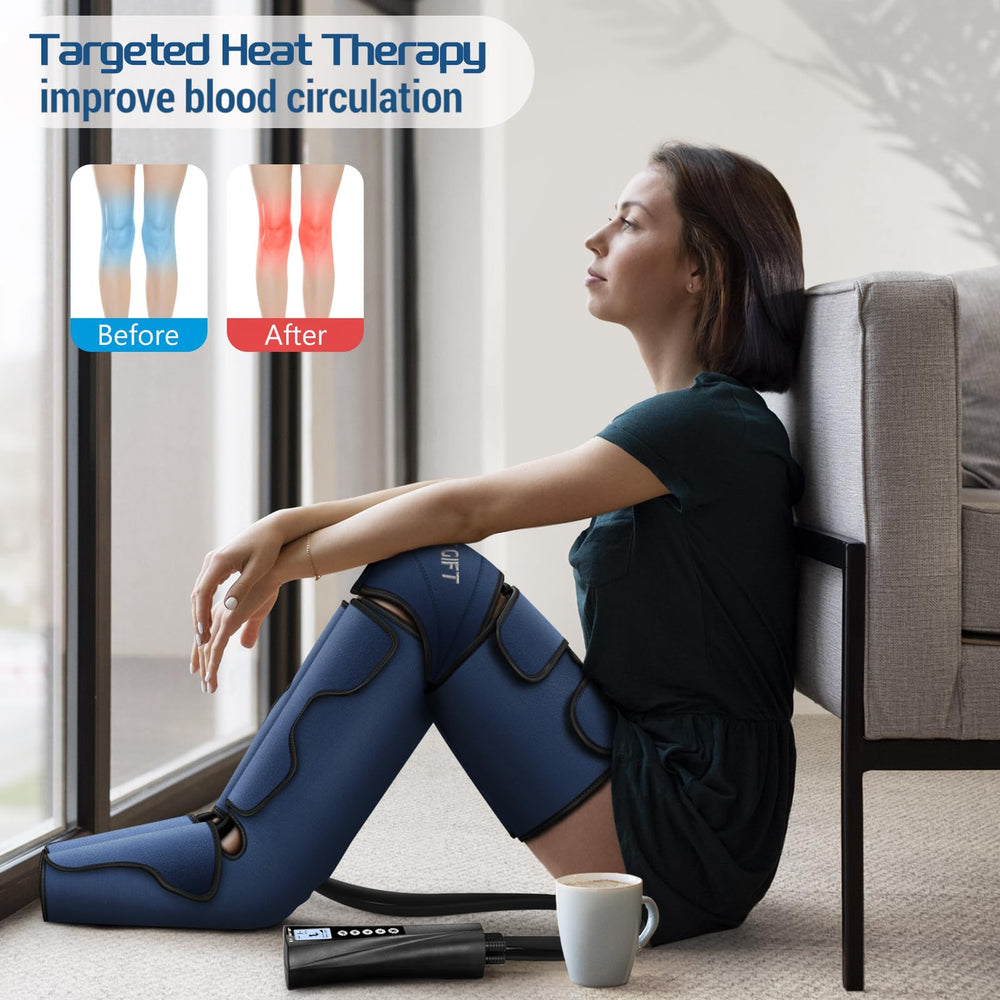 Bestgift leg massager with adjustable Velcro straps for secure fit