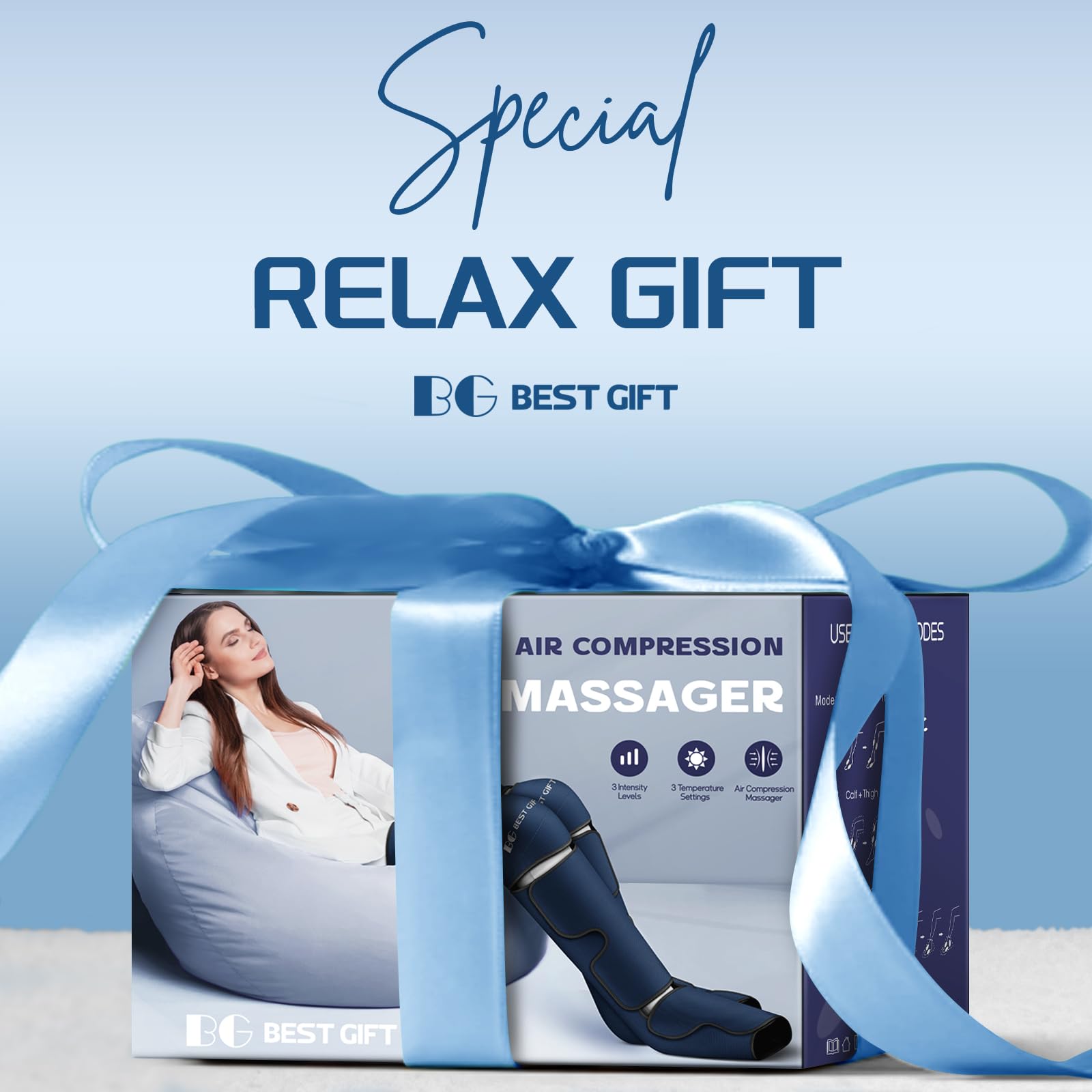 Bestgift leg massager knee area provides heat-only relief