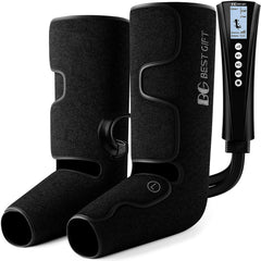 Bestgift foot and leg massager front view with remote for personalized relief.