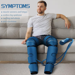 Bestgift full-leg wrap air massage coverage hugs calves, thighs, and ankles for balanced relief.