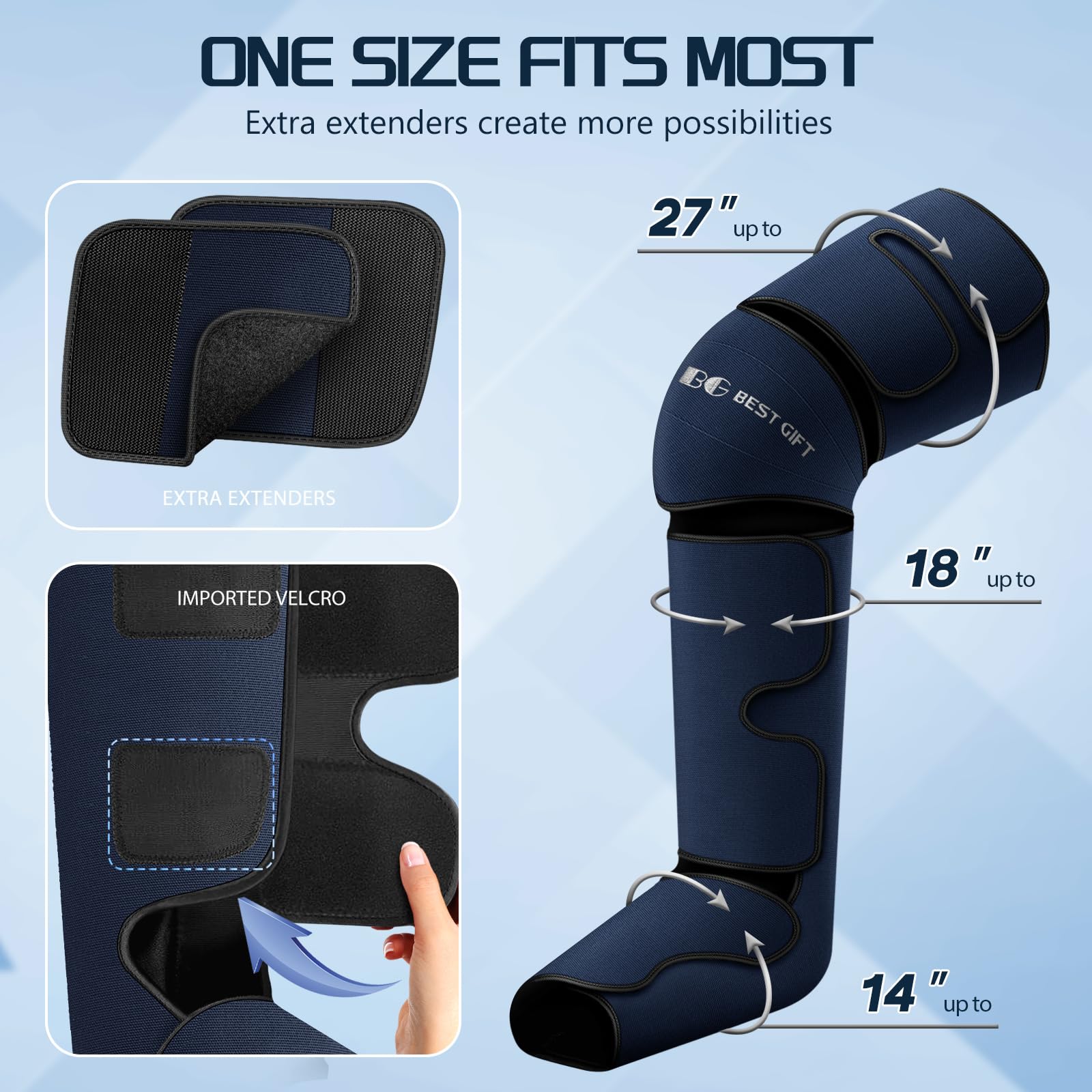 Bestgift velcro straps secure a comfortable, adjustable fit.