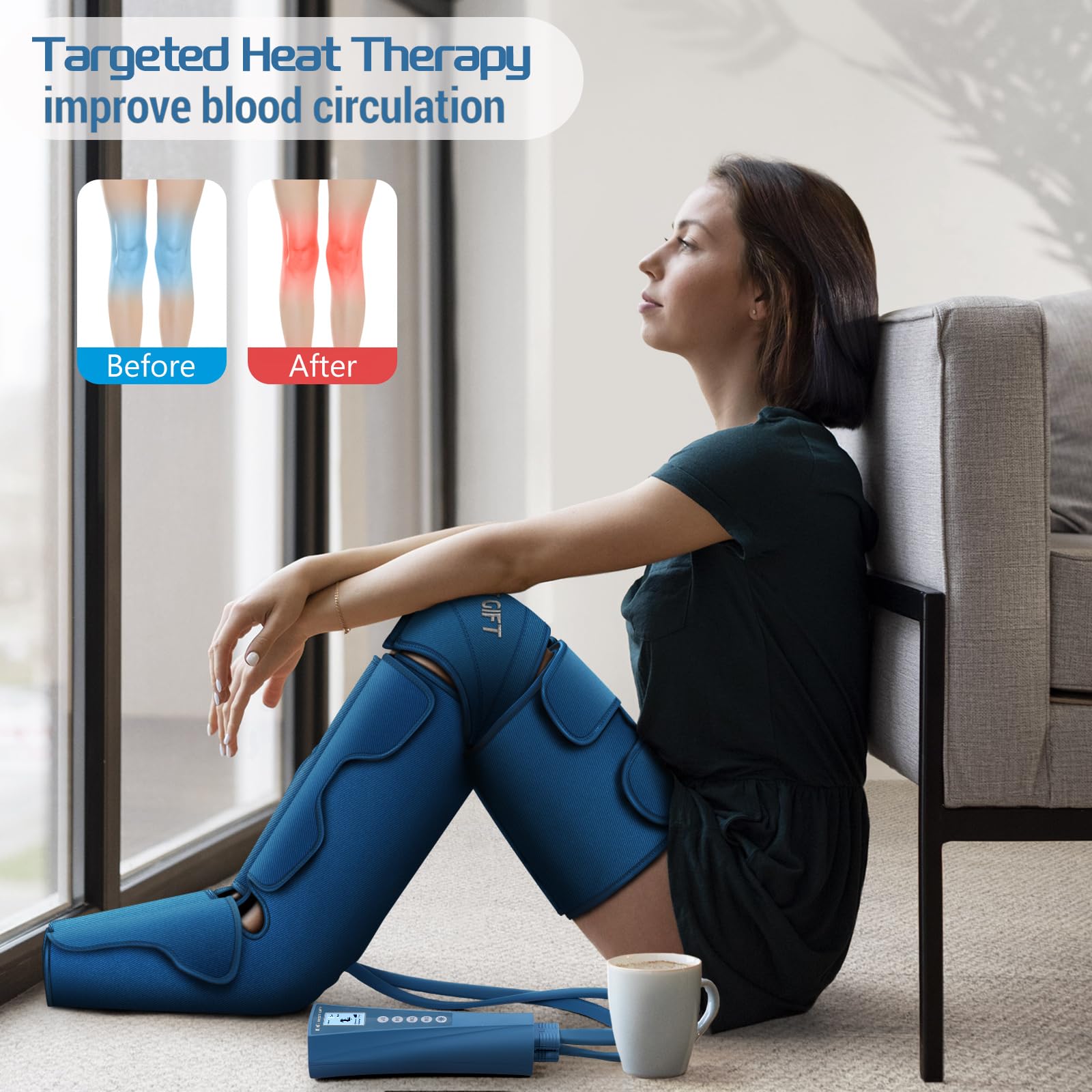 Bestgift massager includes secure velcro strap closures for a snug, adjustable fit.