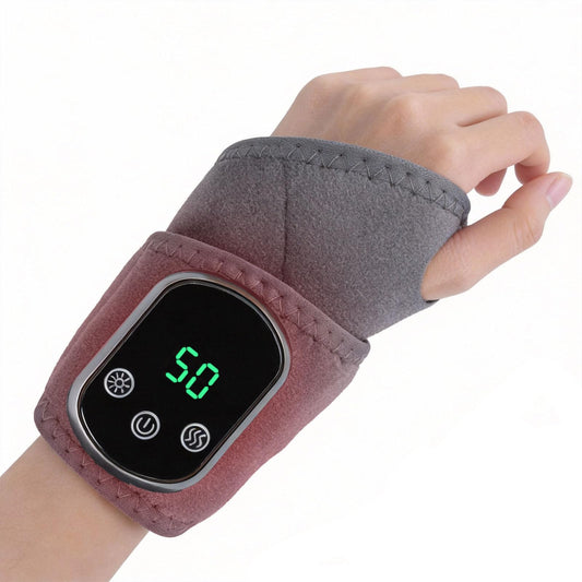 BESTING cordless wrist massager with heat offers targeted relief during work.