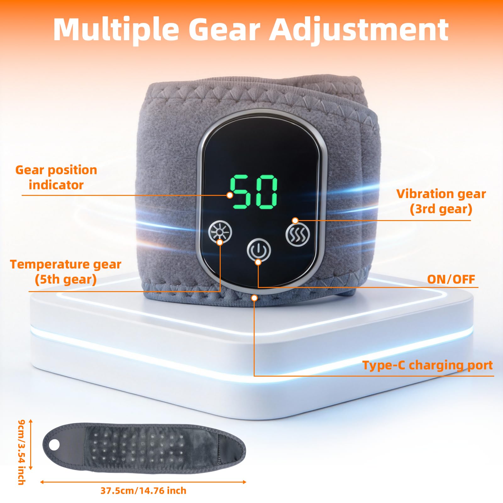 BESTING massager uses vibration to loosen tense muscles after typing.