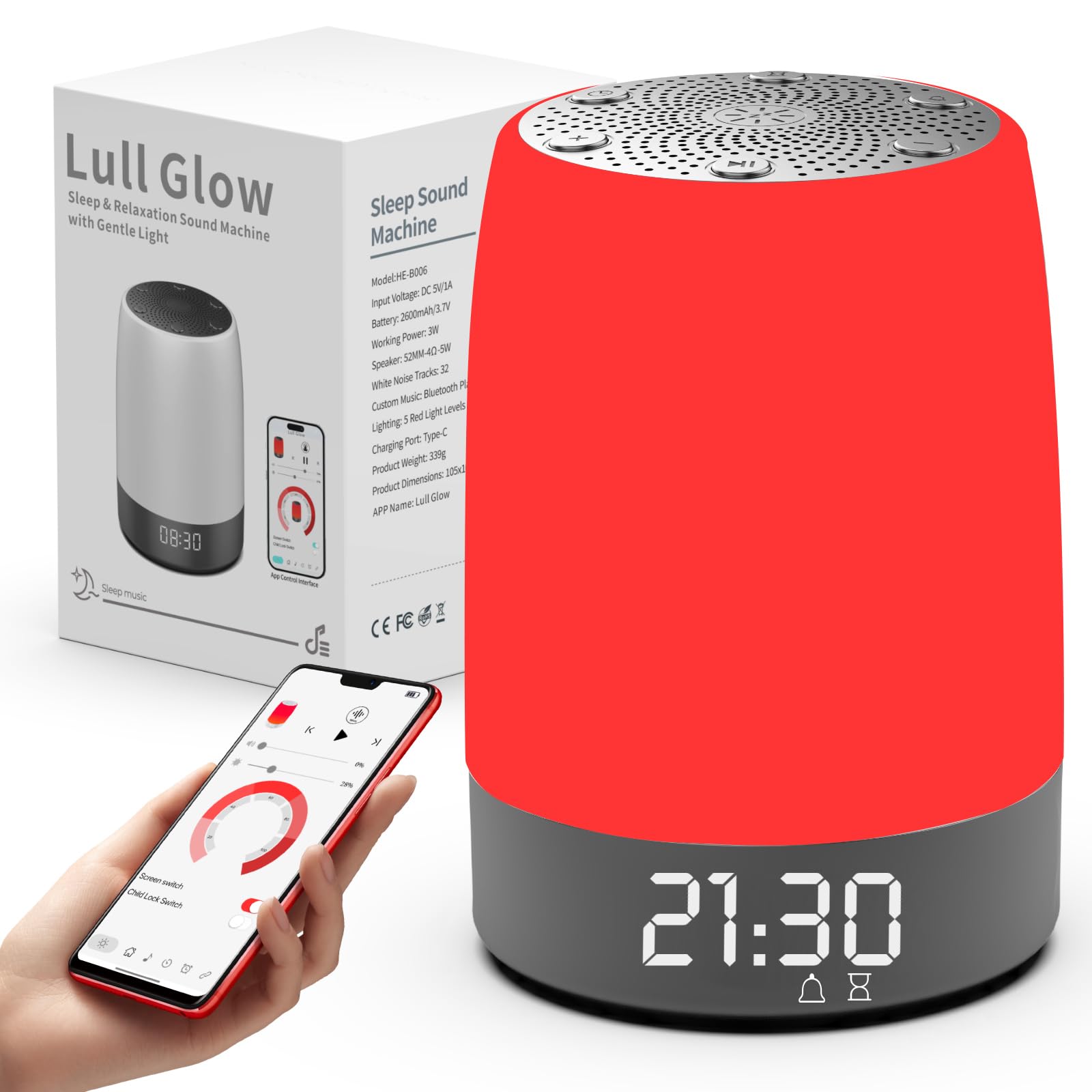 Bestkid red light lamp with sunset waves glow for a calming bedtime routine