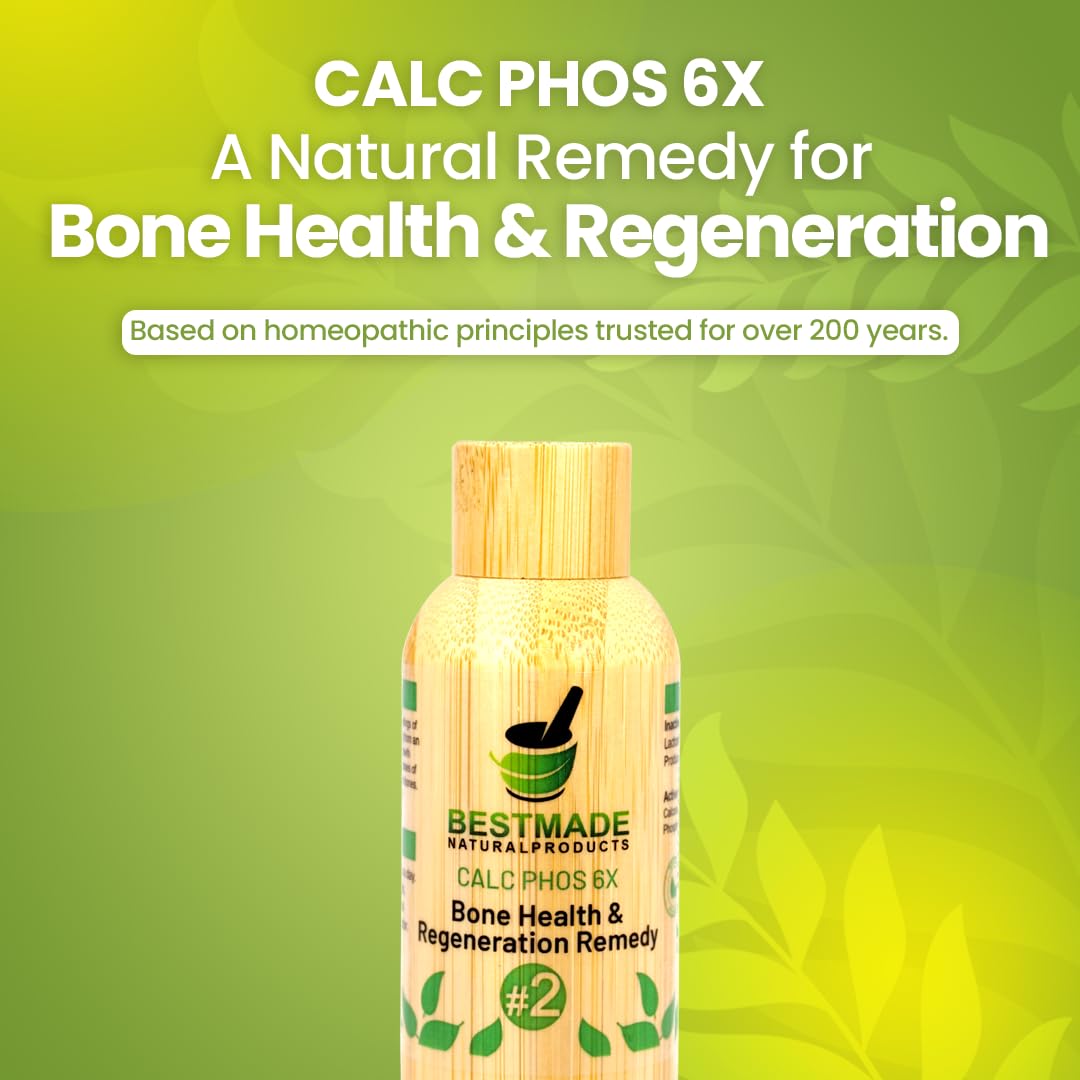 Bestmade Calcarea Phosphorica 6X label with dosage details for calcium absorption.