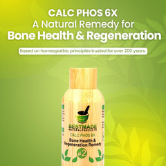 Bestmade Calcarea Phosphorica 6X label with dosage details for calcium absorption.
