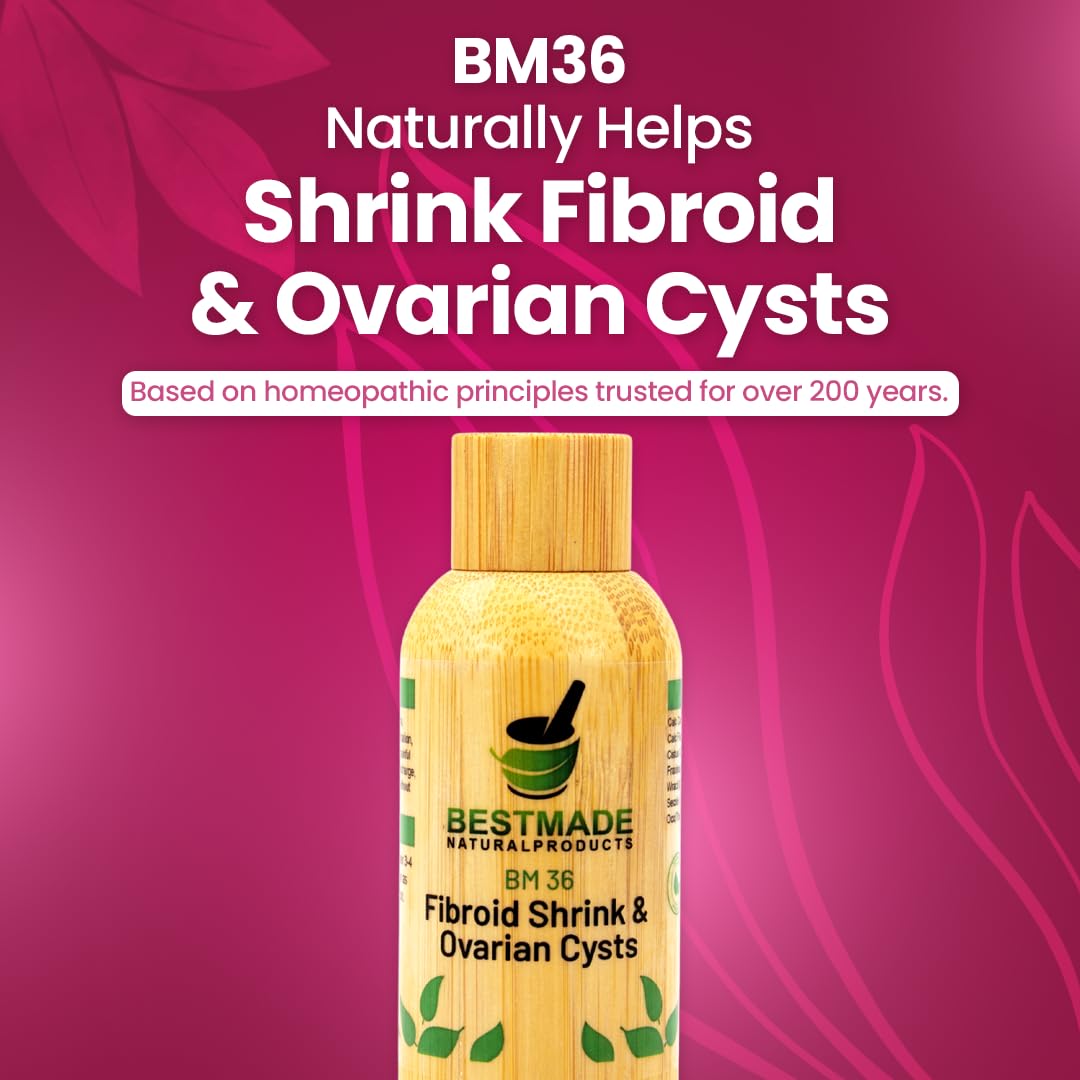 Bestmade ovarian cysts support bottle closeup highlights natural calming herbs for balance