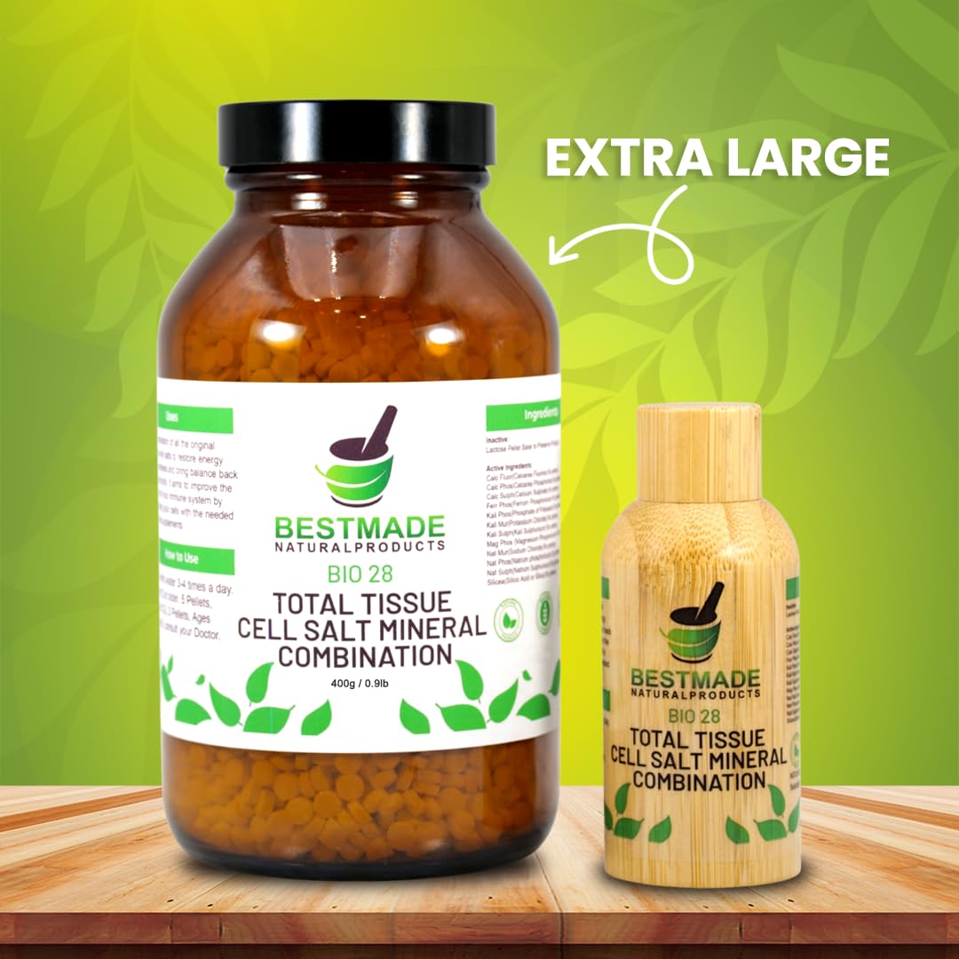 Bestmade Total Tissue Cell Salt bottle shown for convenient daily use and long-lasting supply.