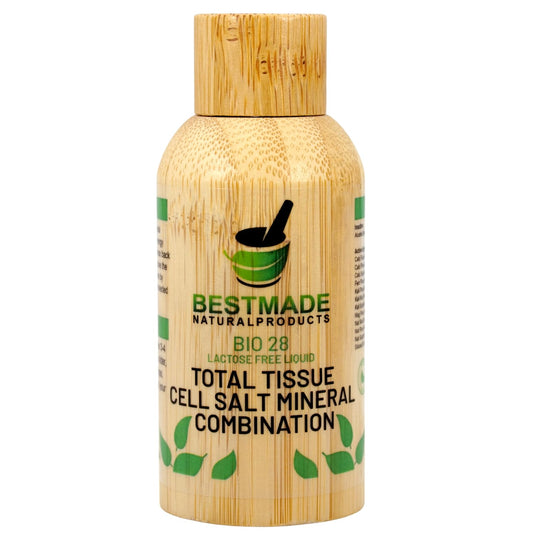 Bestmade Total Tissue Cell Salt bottle with clear label for easy dosage reference.