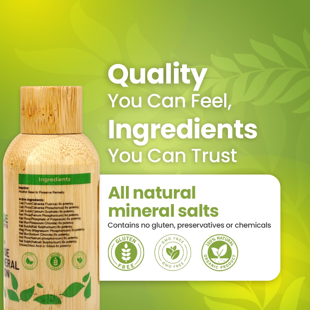Front label of Bestmade Total Tissue Cell Salt highlighting natural minerals.