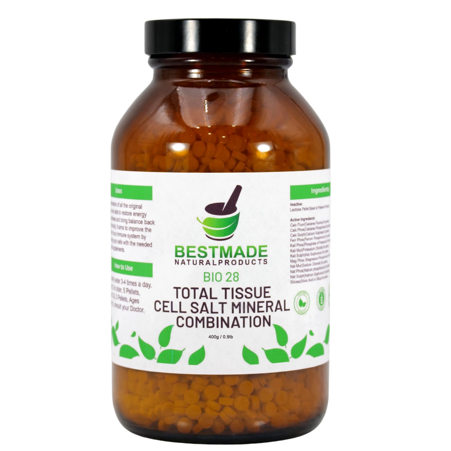 Bestmade Total Tissue Cell Salt pellets for daily mineral balance and gentle energy support.
