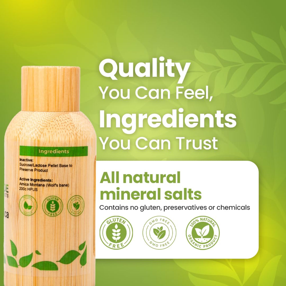 Front packaging of Bestmade Turbo Arnica 200C highlighting natural recovery support