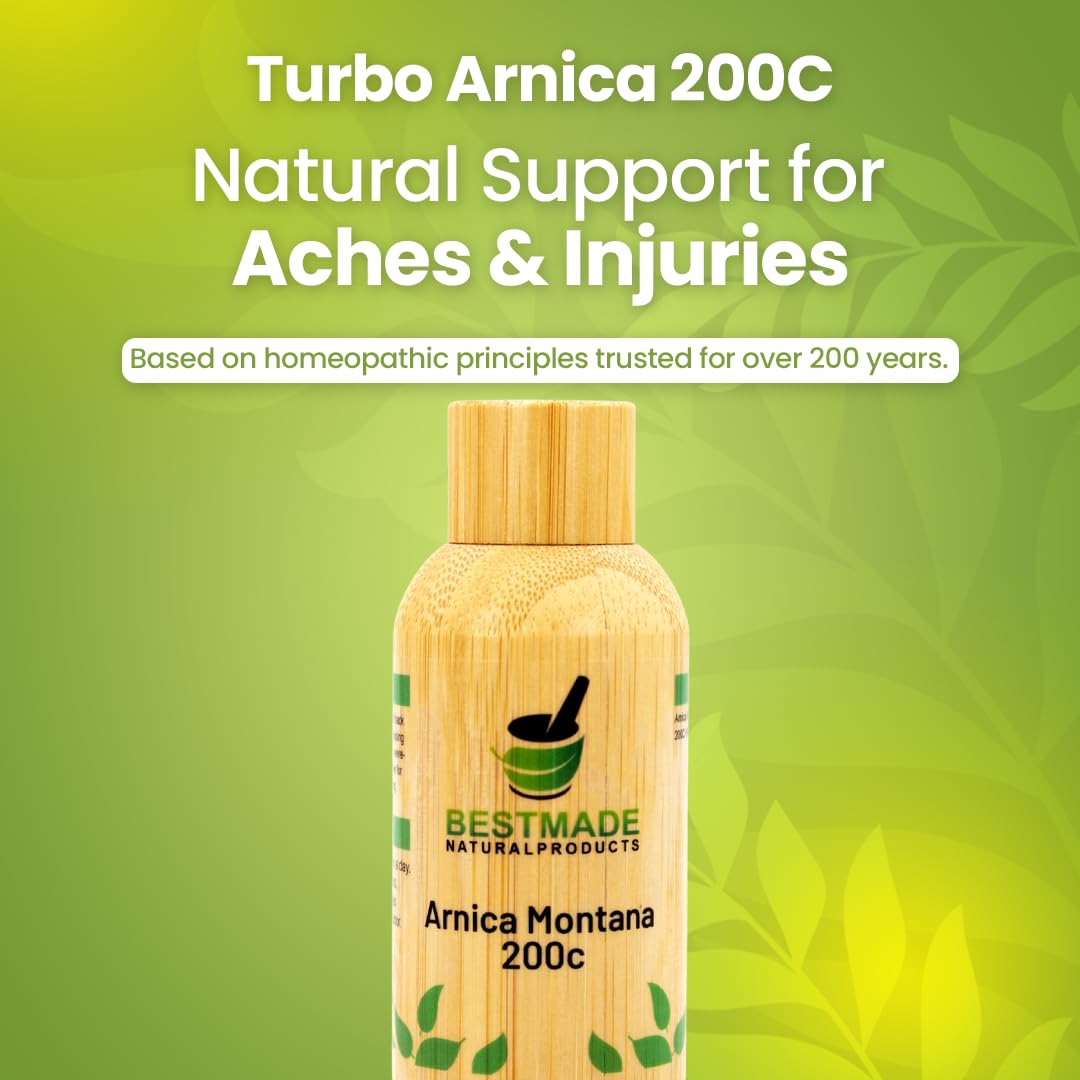 Close-up of Bestmade Turbo Arnica 200C pellets for easy muscle relief