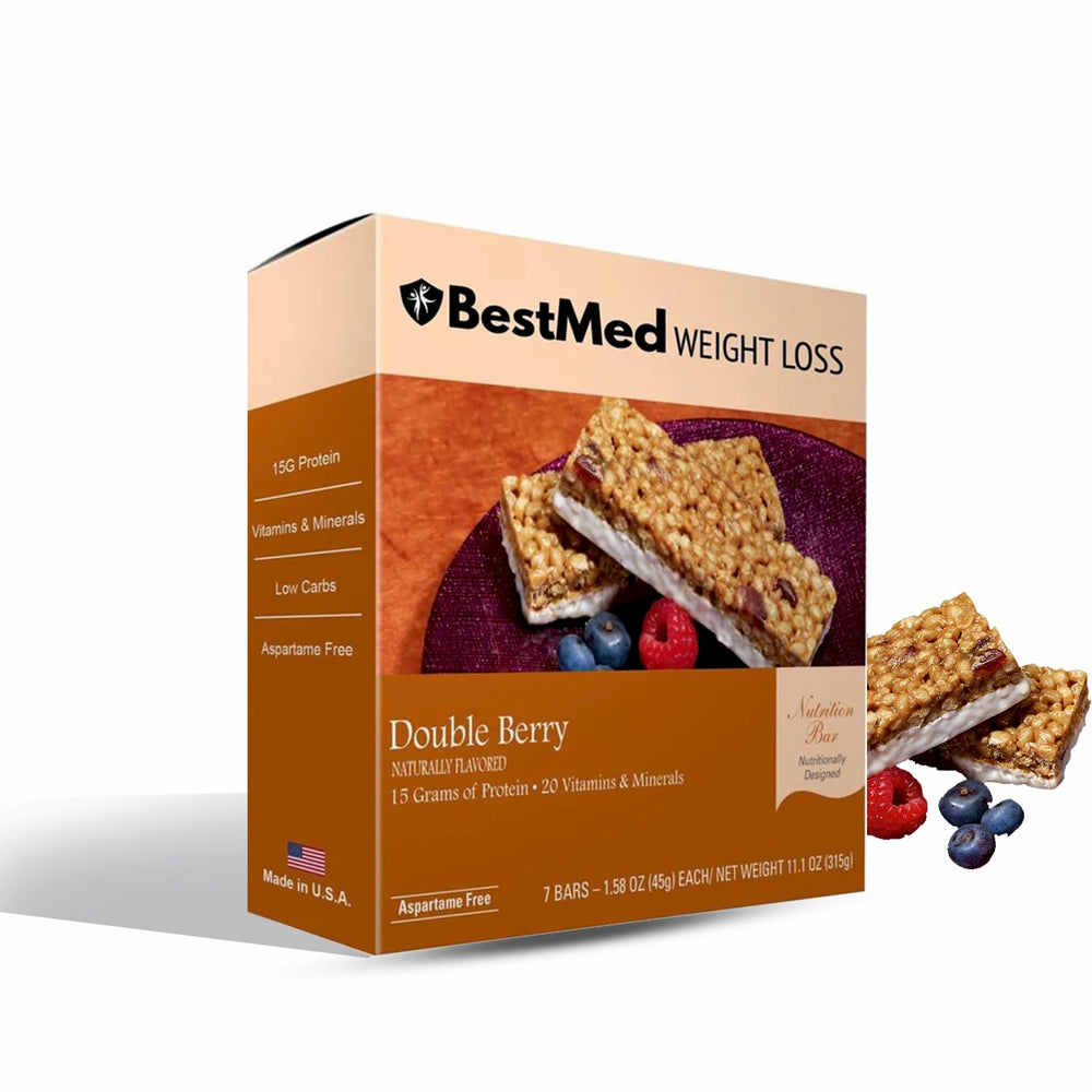 BestMed Weight Loss Double Berry box front for on-the-go protein.
