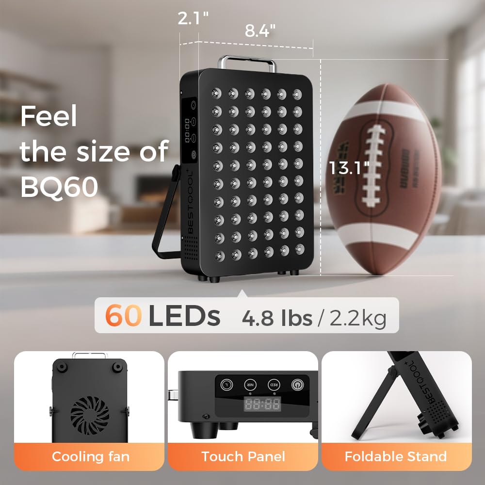 BestQool 60° beam coverage delivers broad therapy area.