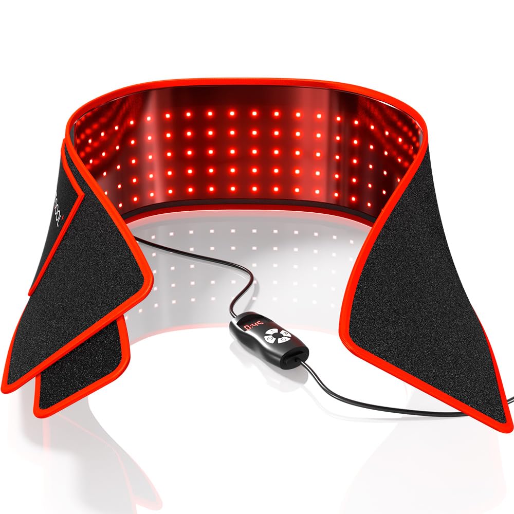 BestQool Red Light Therapy Belt front view for portable at-home wellness sessions.