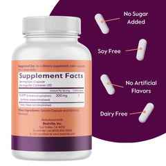 Bestvite 5-HTP label gluten-free non-GMO communicates clean formula.