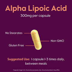 BESTVITE Alpha Lipoic Acid glass bottle with cap ready for daily use