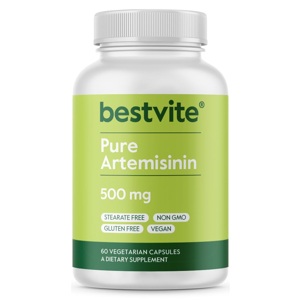 Bestvite Artemisinin 500mg capsules bottle front for daily wellness.