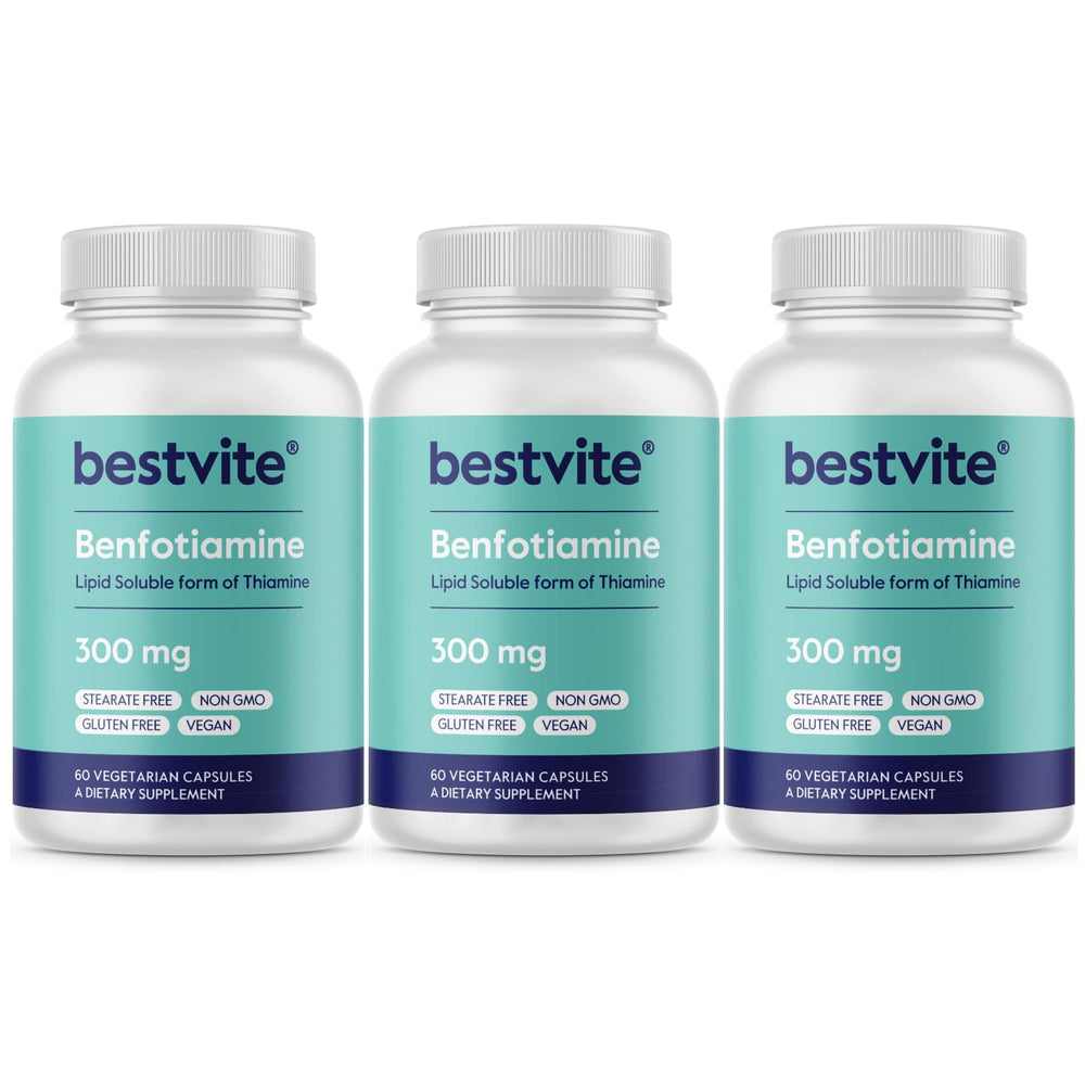 BESTVITE Benfotiamine bottle pour showing easy daily supplementation for energy support