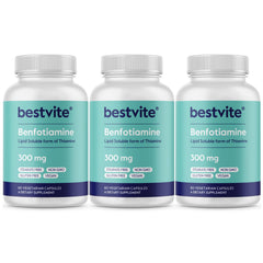 BESTVITE Benfotiamine bottle pour showing easy daily supplementation for energy support