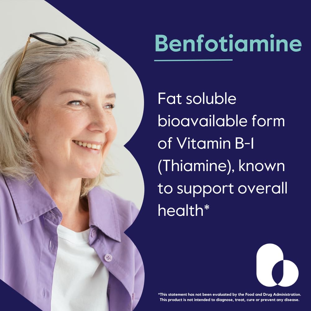 BESTVITE Benfotiamine capsules close-up highlighting 300 mg per capsule for nerve support