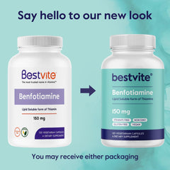 BESTVITE Benfotiamine non-GMO gluten-free formula image for dietary fit.