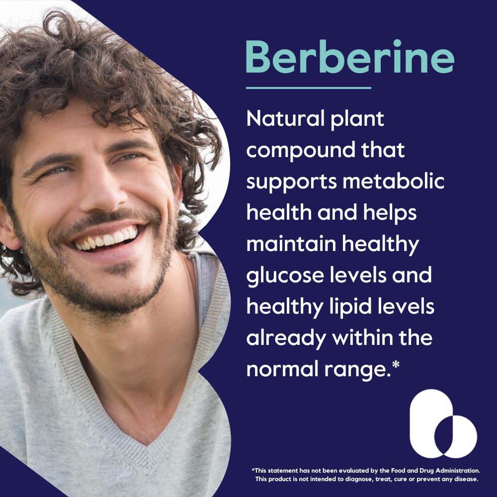 Closeup of Bestvite Berberine capsules highlighting a pure, filler-free formula.