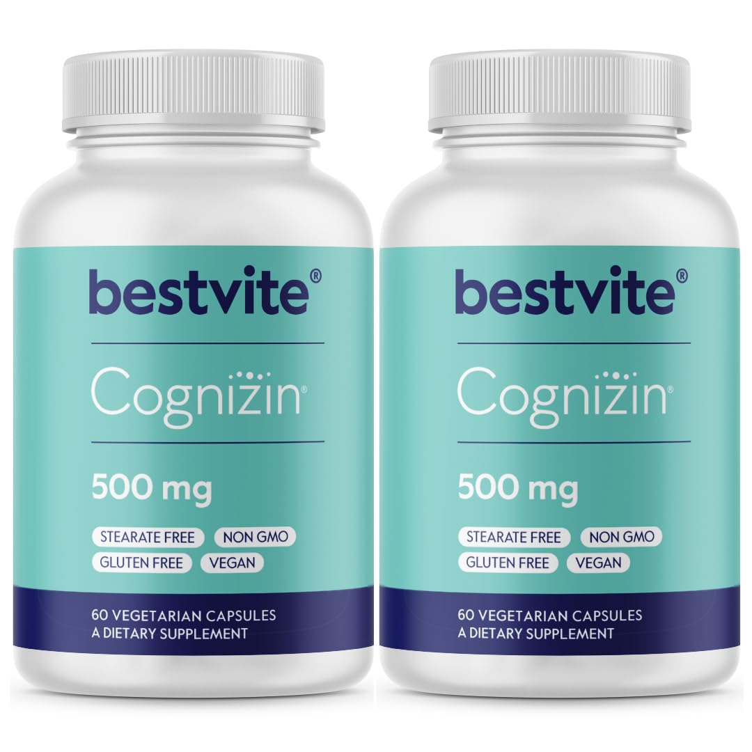 Bestvite Cognizin 500mg bottle front for daily brain support and focus.
