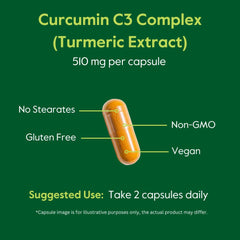 Bestvite Curcumin 510mg non-GMO gluten-free supplement on packaging
