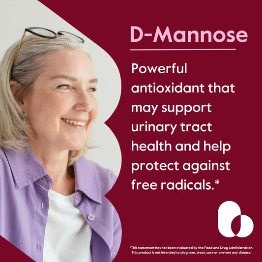 BESTVITE D-Mannose capsules close-up; may support urinary tract health.