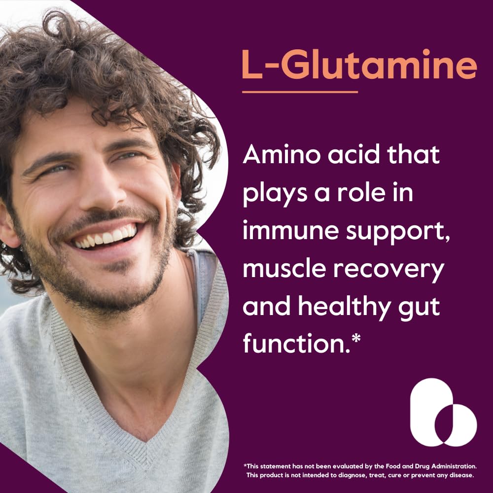 Bestvite Glutamine capsules pouring for post-workout recovery