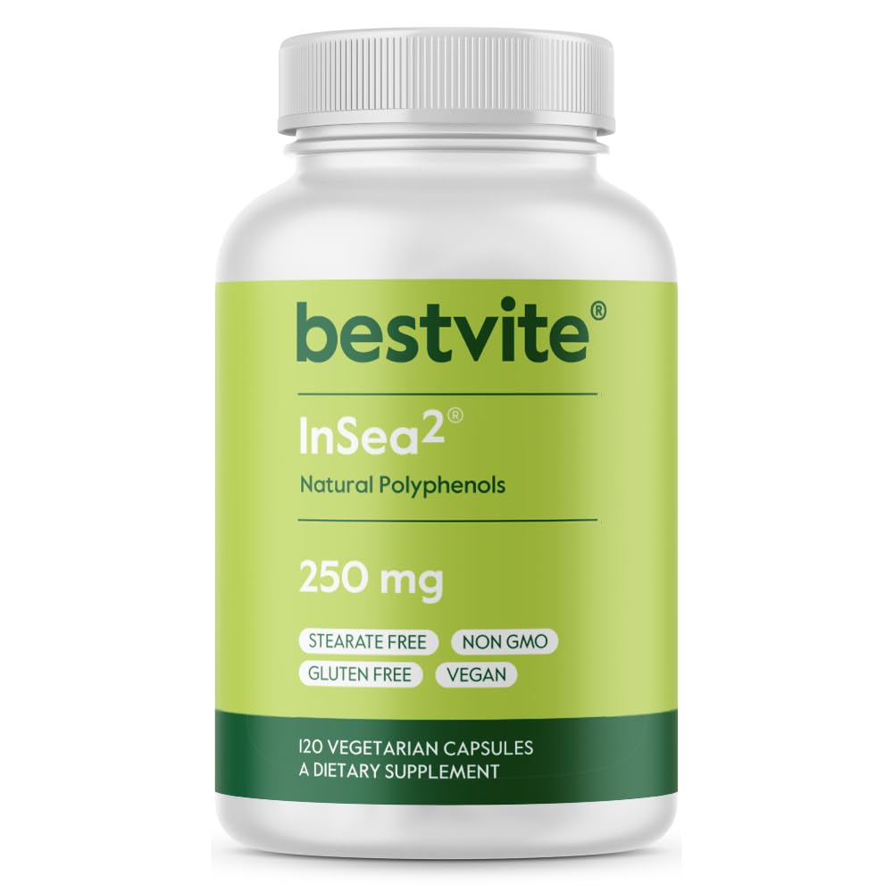 BESTVITE InSea2 bottle front view highlighting vegan kelp blend for daily vitality.