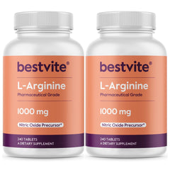 BESTVITE L-Arginine 1000mg tablet front view for daily activity support.