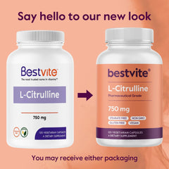 Bestvite L-Citrulline vegan gluten-free icon beside bottle signals dietary inclusivity.