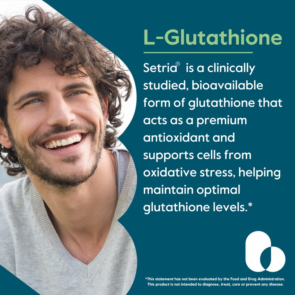 Bestvite L-Glutathione 500mg Setria capsules arranged for daily wellness.