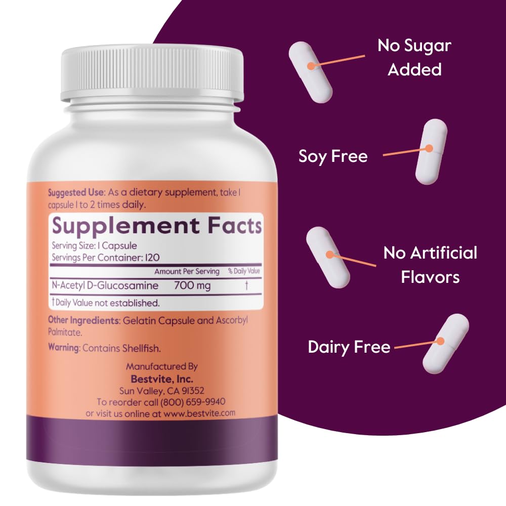BESTVITE N-A-G bottle with label showing convenient daily supplementation.
