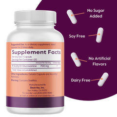 BESTVITE N-A-G bottle with label showing convenient daily supplementation.