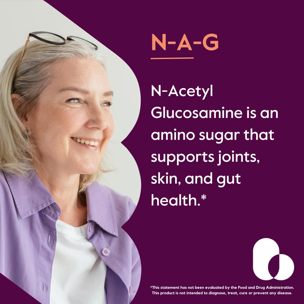 Close-up of BESTVITE N-A-G capsules highlighting pure, non-GMO composition.