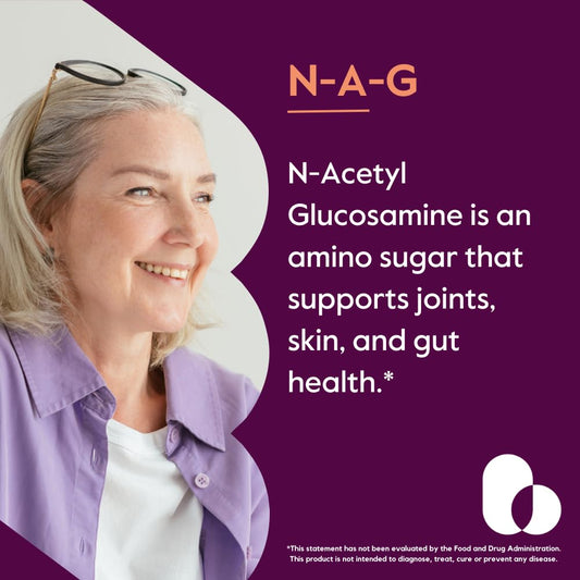 Close-up of BESTVITE N-A-G capsules highlighting pure, non-GMO composition.