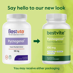 Bestvite Pycnogenol certification seal emphasizes trusted NSF GMP standards.