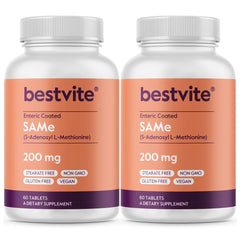 BESTVITE SAM-e 200mg tablet front view suggests premium mood and joint support.