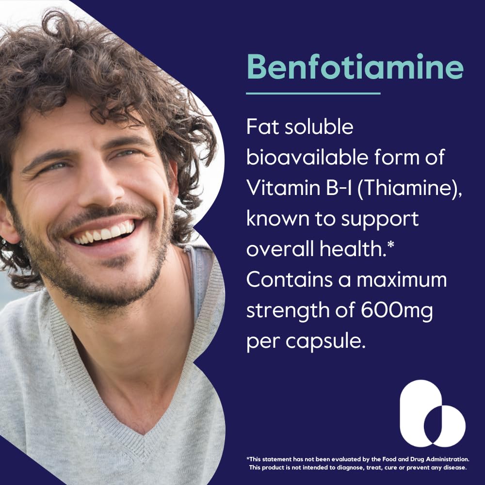 Bestvite Ultra Benfotiamine 600mg capsules close-up for convenient daily use