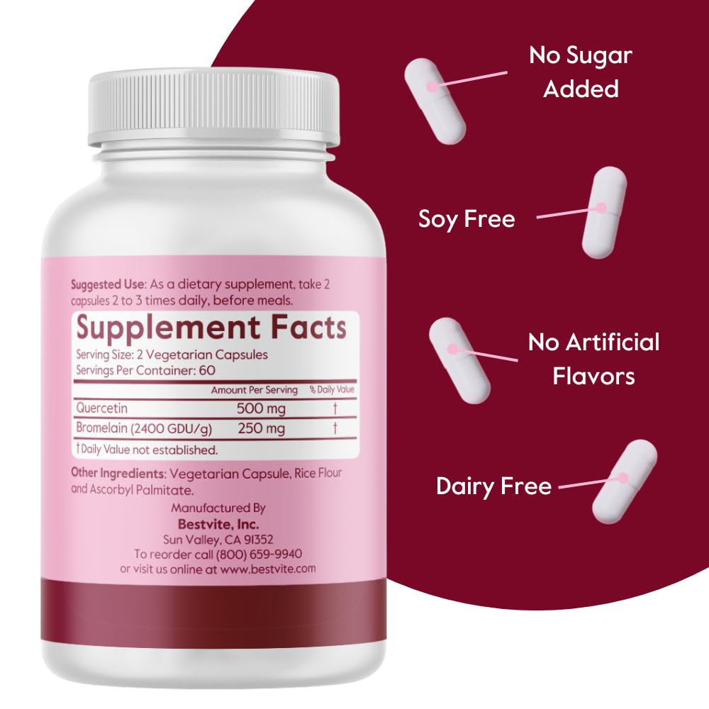 Label highlights vegan, gluten-free, and no stearates features